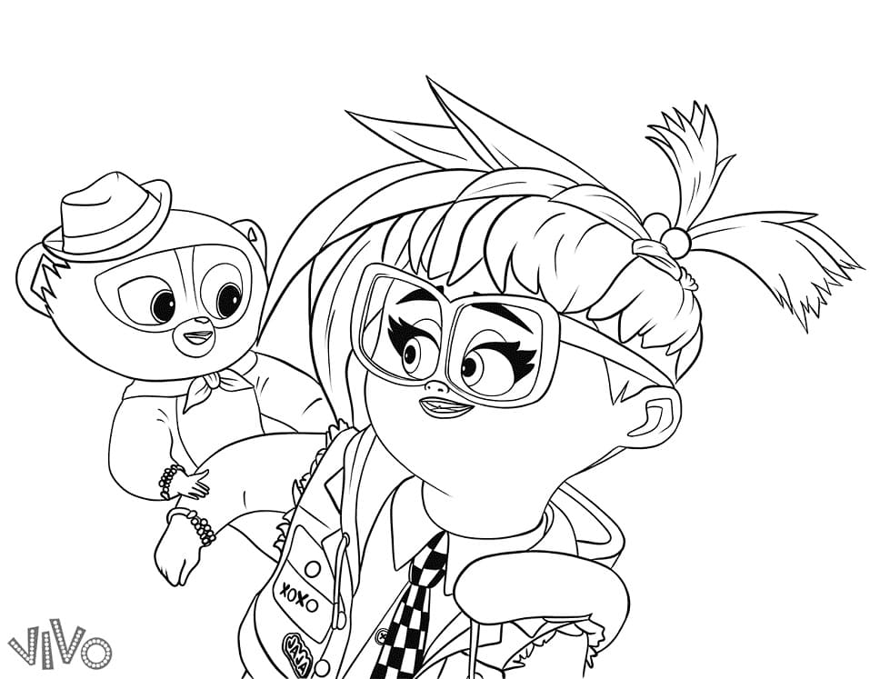 Gabriela and Vivo Coloring Page - Free Printable Coloring Pages for Kids