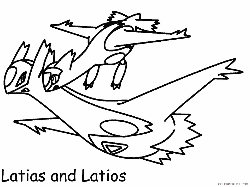 Latias and Latios Pokemon Characters Printable Coloring Pages 109 2021 051  Coloring4free - Coloring4Free.com