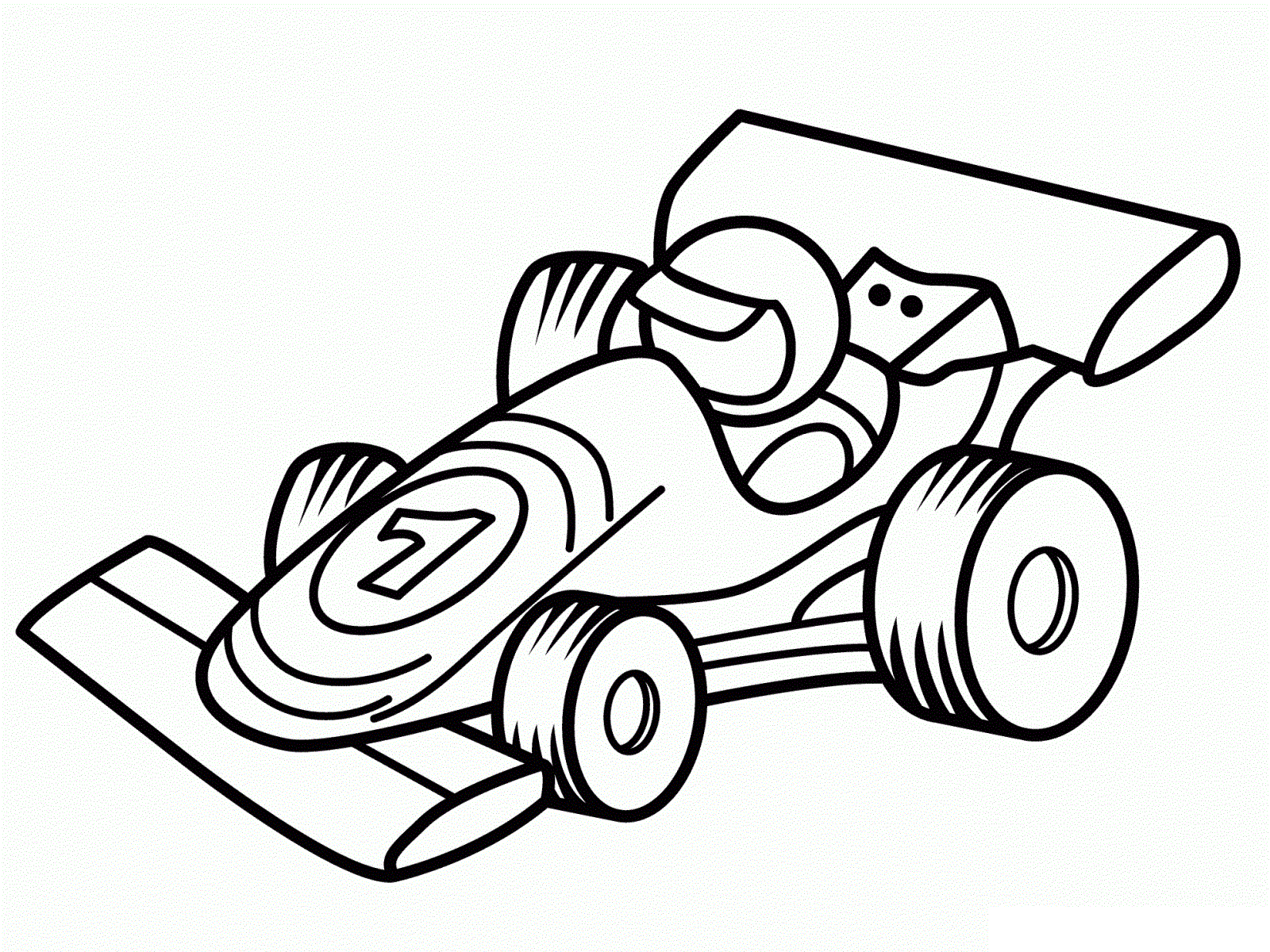 Little Formula Racing Car Coloring Page - Free Printable Coloring Pages for  Kids