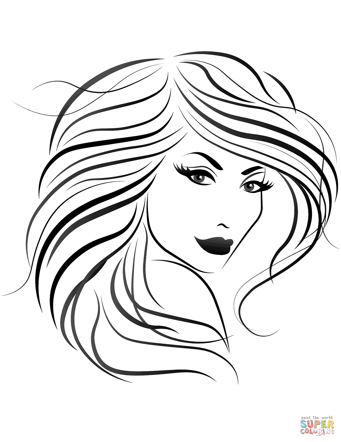 Beautiful Woman coloring page | Free Printable Coloring Pages