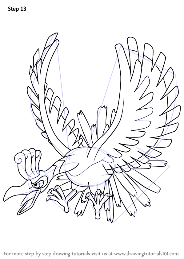Learn How to Draw Ho-Oh from Pokemon (Pokemon) Step by Step ...