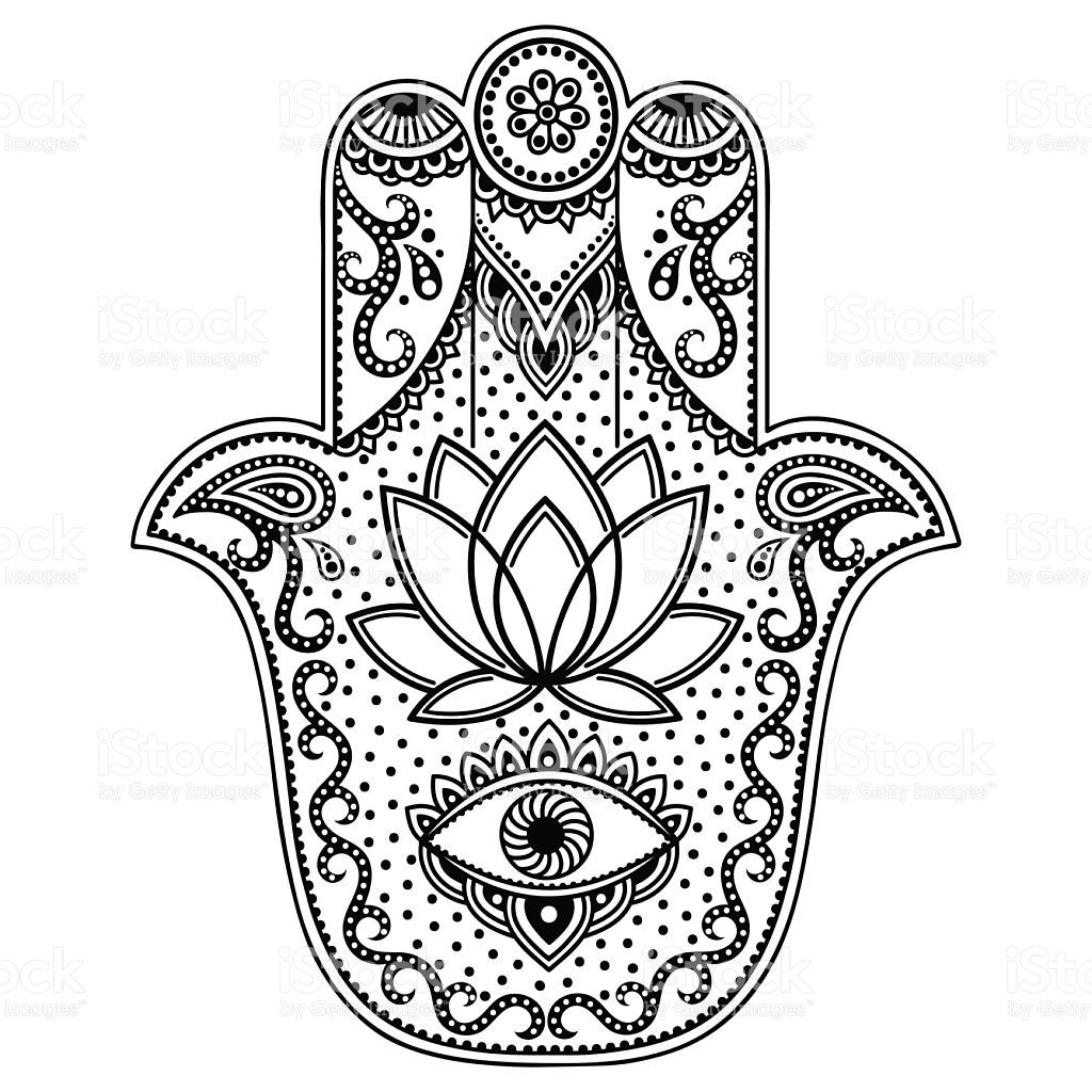 Hamsa Coloring Pages - Coloring Home