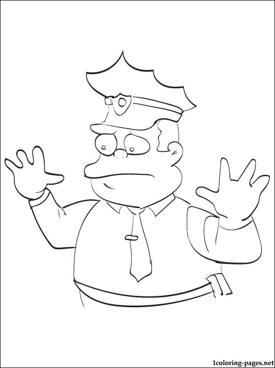 Chief Clancy Wiggum Coloring Page | Coloring Pages - Coloring Home