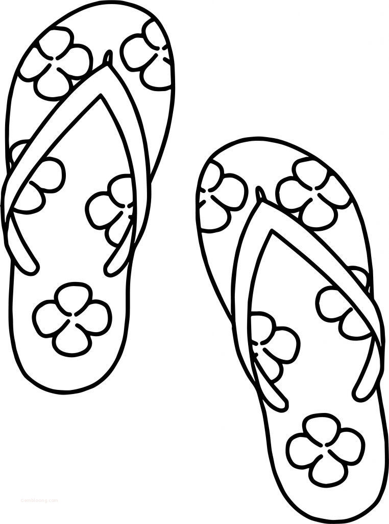 Beach Flip Flops Coloring Coloring Pages