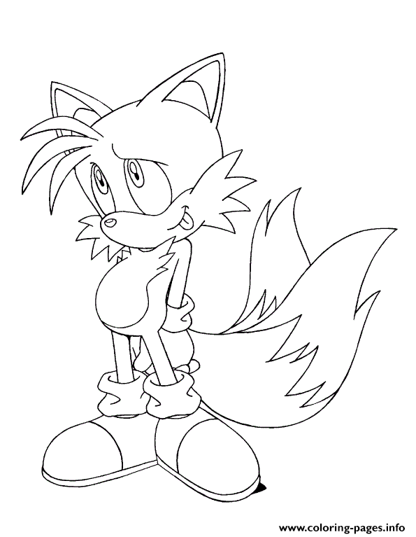 Miles Tails Prower Sonic Coloring Pages Printable