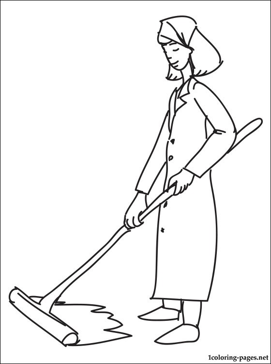 Cleaner coloring page | Coloring pages