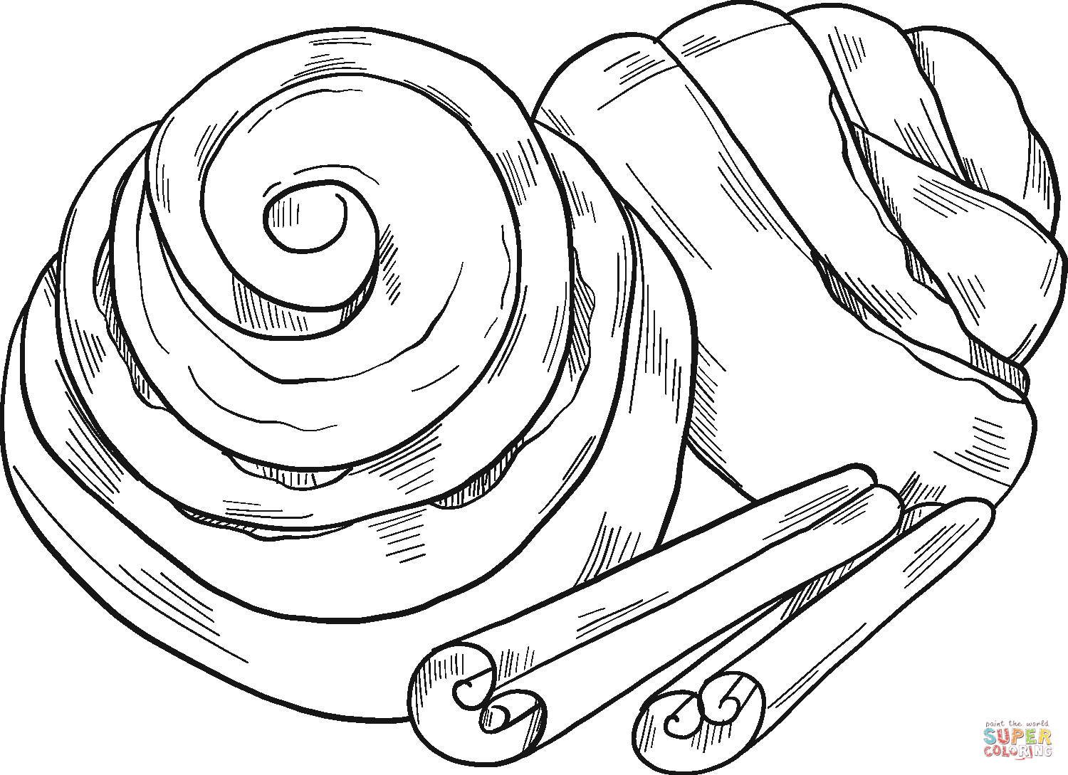 Cinnamon Rolls Coloring Page Free Printable Coloring Page Coloring Home