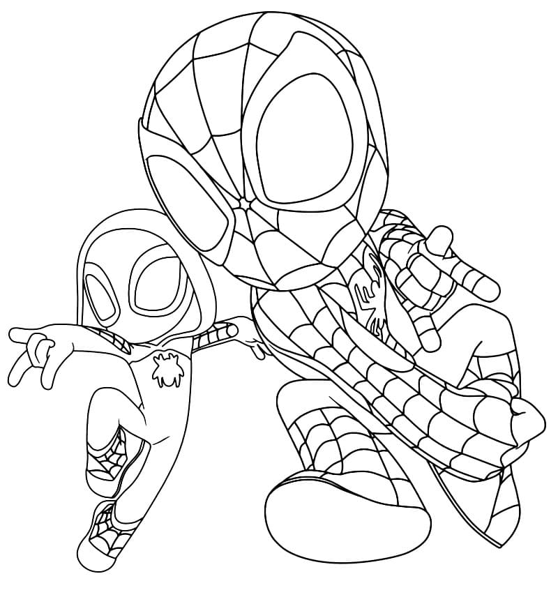 Spidey and His Amazing Friends for Kids Coloring Page - Free Printable Coloring  Pages for Kids