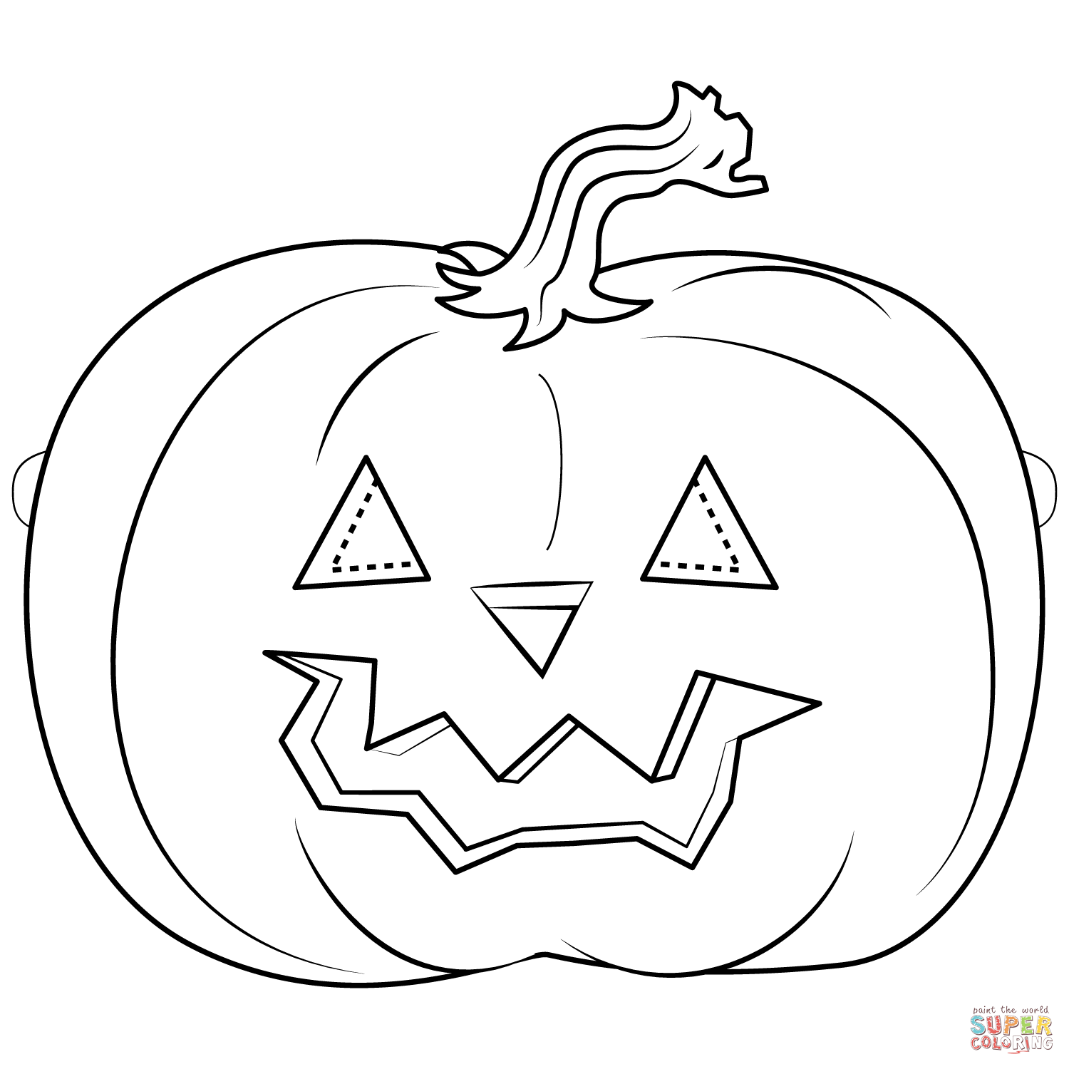 Pumpkin Mask coloring page | Free Printable Coloring Pages