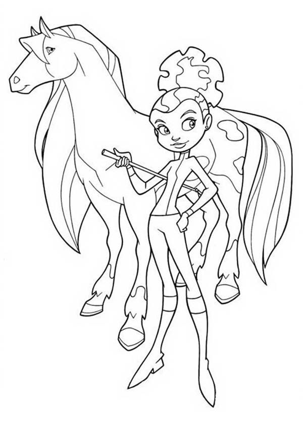 Molly Washington and Her Horse Calypso in Horseland Coloring Pages ...