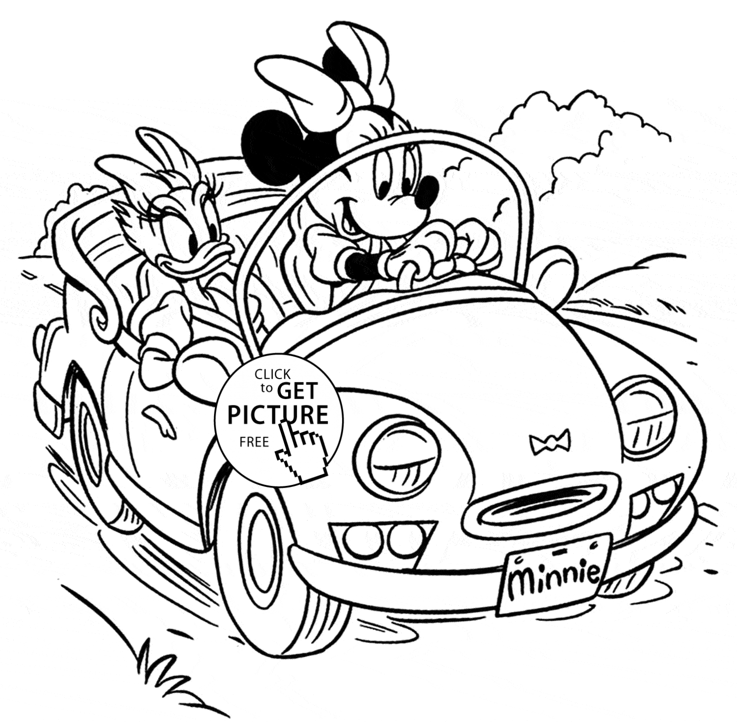 Minnie Mouse and Daisy Duck coloring page for kids, for girls ...