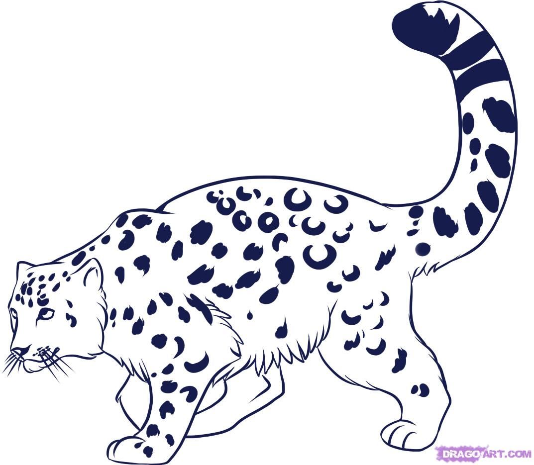 Cartoon Snow Leopard Coloring Pages - Coloring Pages For All Ages