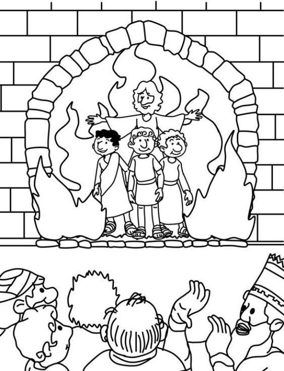 Shadrach Meshach And Abednego Coloring Page Coloring Home