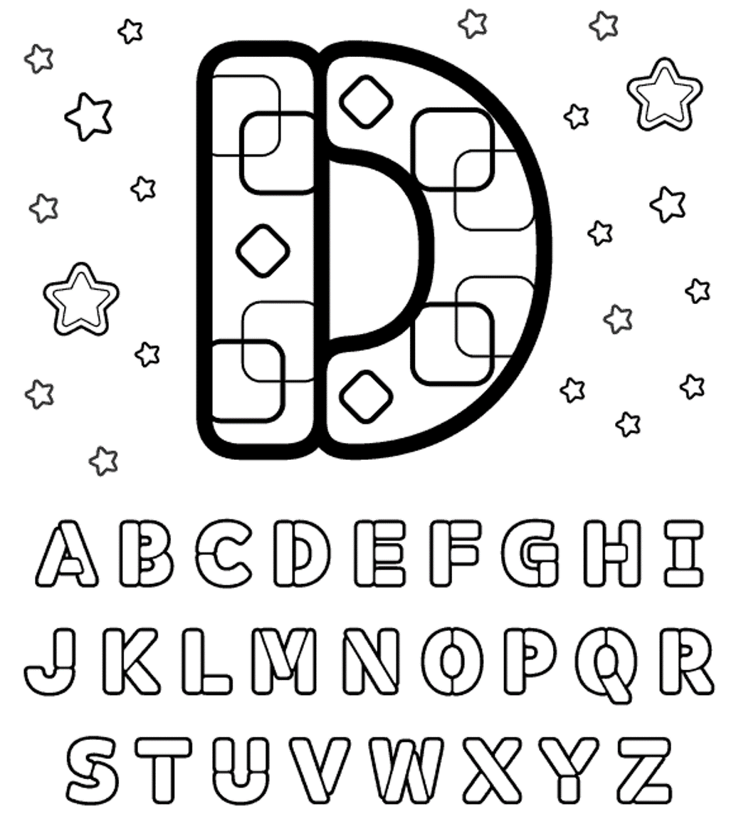 Letter D Printable Alphabet Coloring Pages | Alphabet Coloring ...