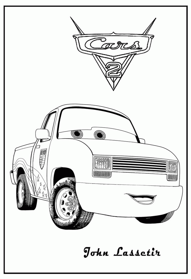 Cars 2 Coloring Pages To Print Cars 2 Colouring Pages Online. Kids ...
