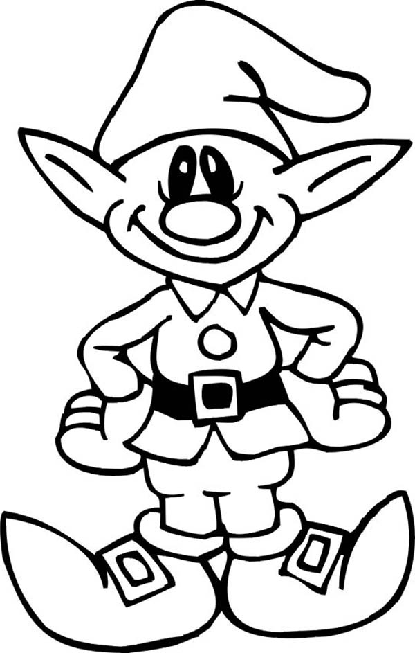 Cute Elf Coloring Pages Coloring Home