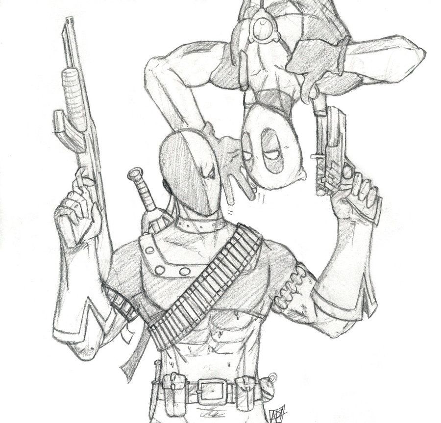 deathstroke vs deadpool coloring pages  coloring home