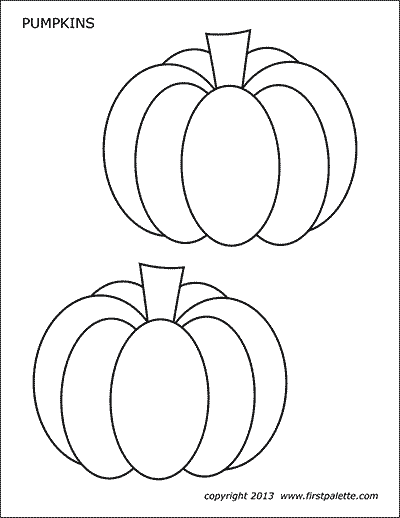 Pumpkins | Free Printable Templates & Coloring Pages | FirstPalette.com