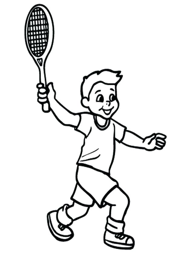 Coloring Pages Kids Playing Tennis Page - Tennis Coloring Pages |  behindthegown.com