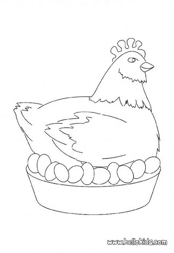 Easter chicken coloring pages - Hellokids.com