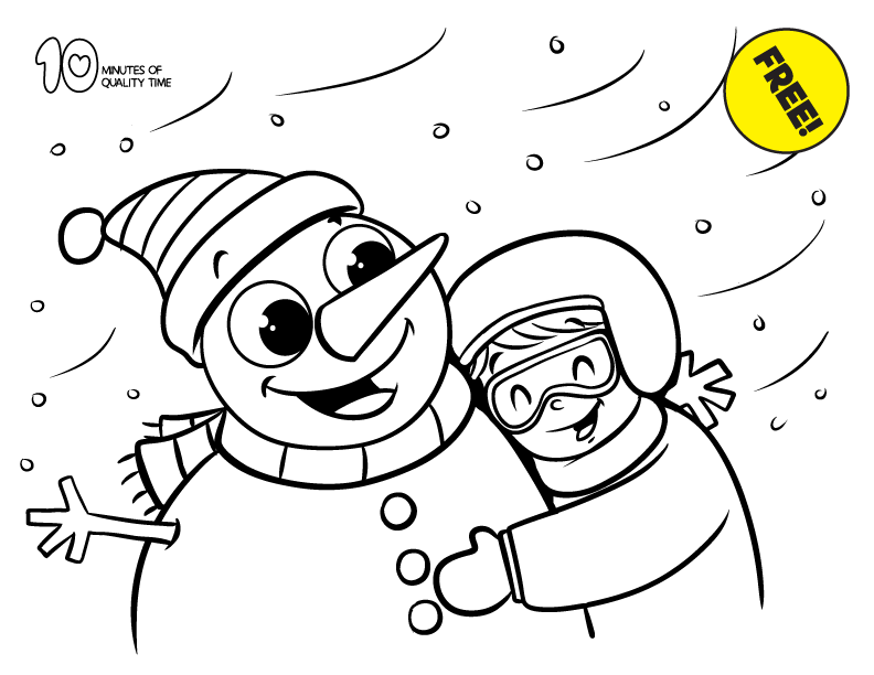 Winter Coloring Page – 10 Minutes of Quality Time
