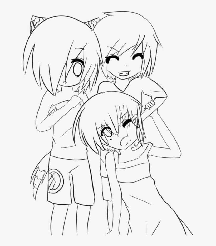 Coloring Pages Of Anime Vampires - Anime Coloring Pages Neko - 894x894 PNG  Download - PNGkit
