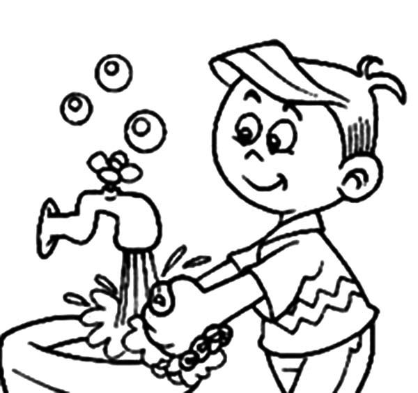 Download Wash Hands Coloring Pages Coloring Home
