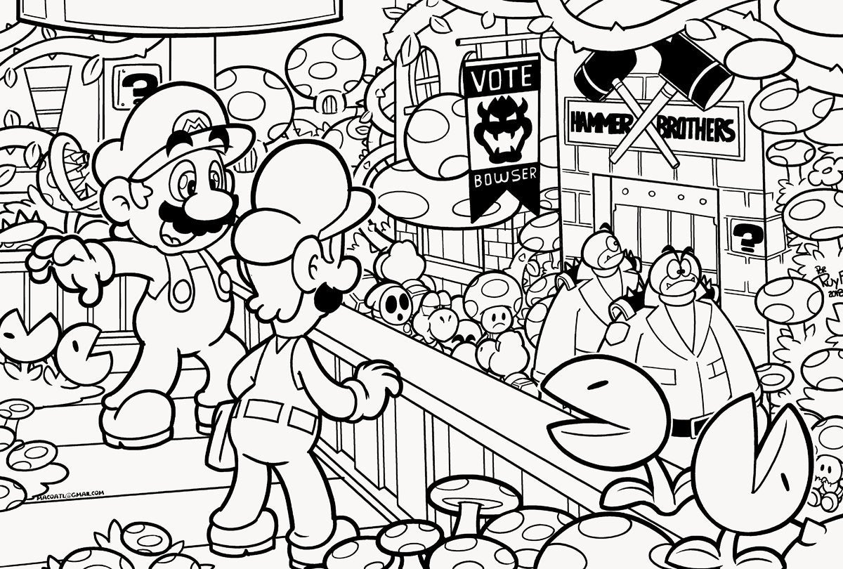 Super Mario Bros Movie Coloring Book by Checomal : r/casualnintendo