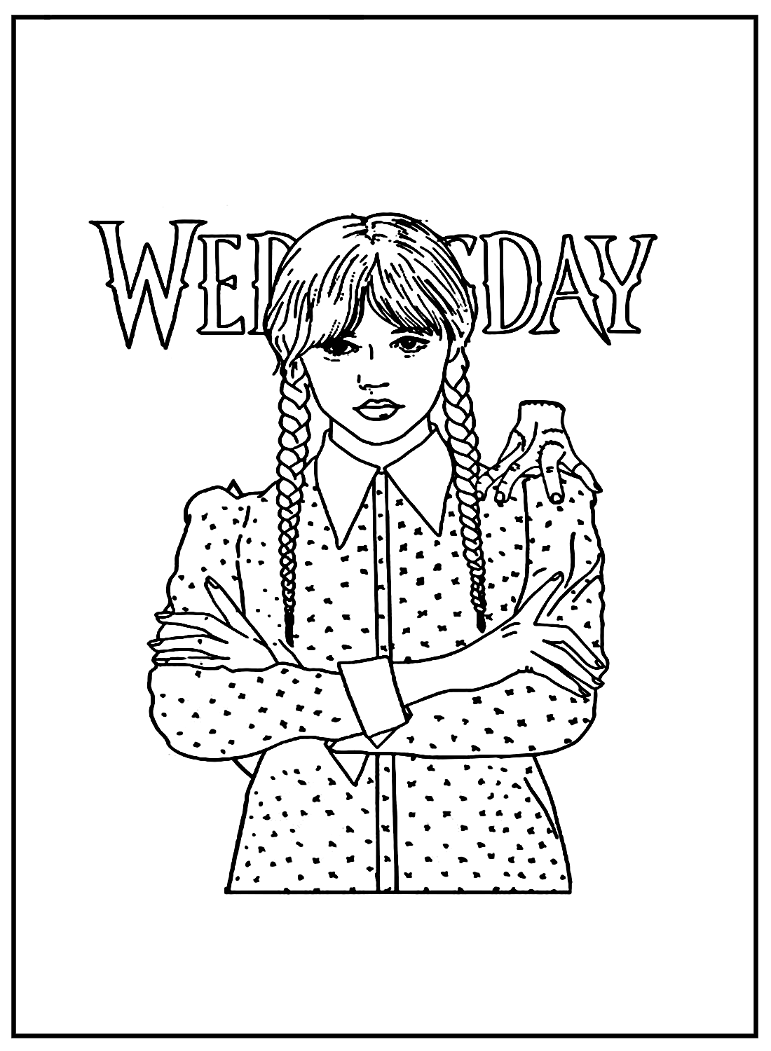 Wednesday Image Coloring Pages - Wednesday Coloring Pages - Coloring Pages  For Kids And Adults