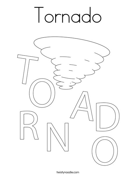 Tornado Coloring Page - Twisty Noodle