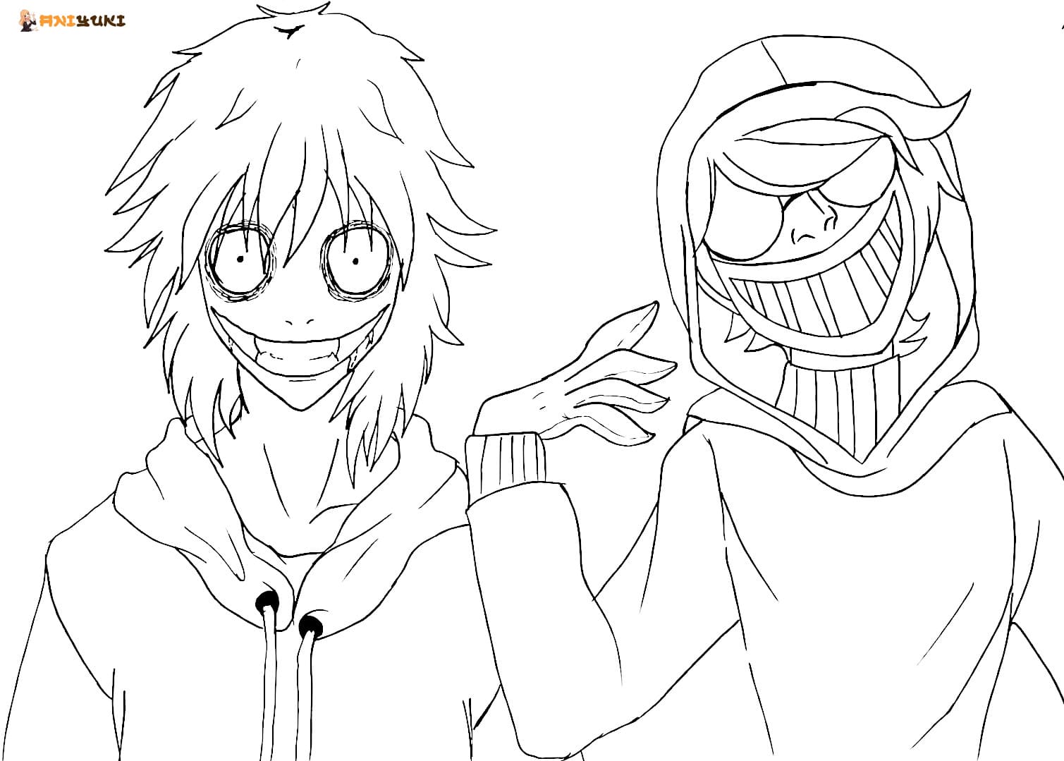 Creepypasta Coloring Pages | Free Coloring Pages