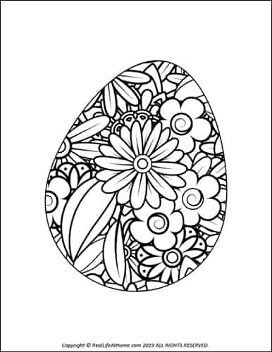 Easter Egg Coloring Pages (Free Printable Easter Egg Coloring Book)