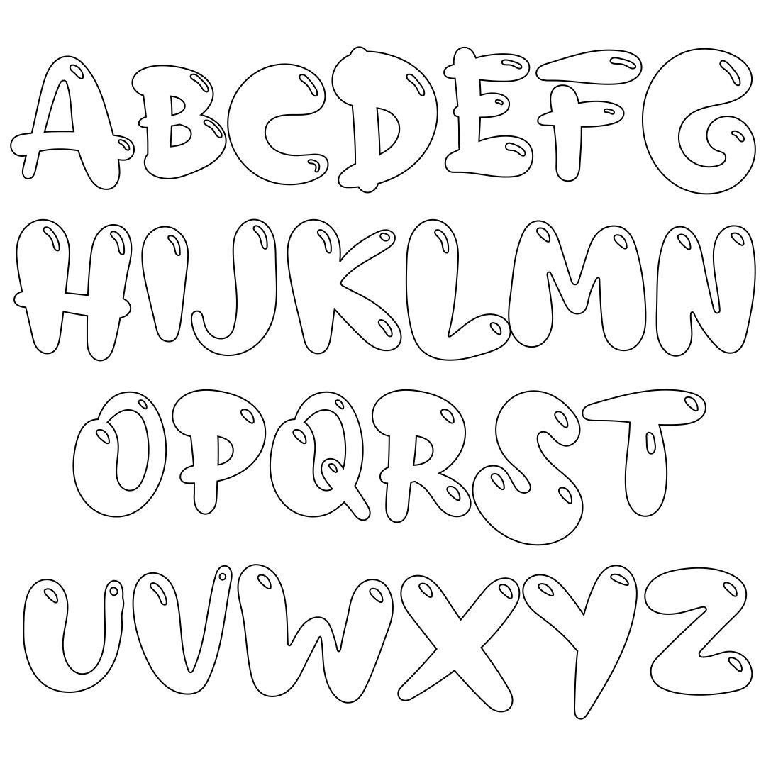 10 Best Printable Bubble Letters Alphabet J - printablee.com