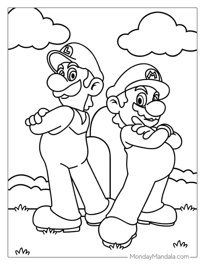 Mario Coloring Pages Free Pdf