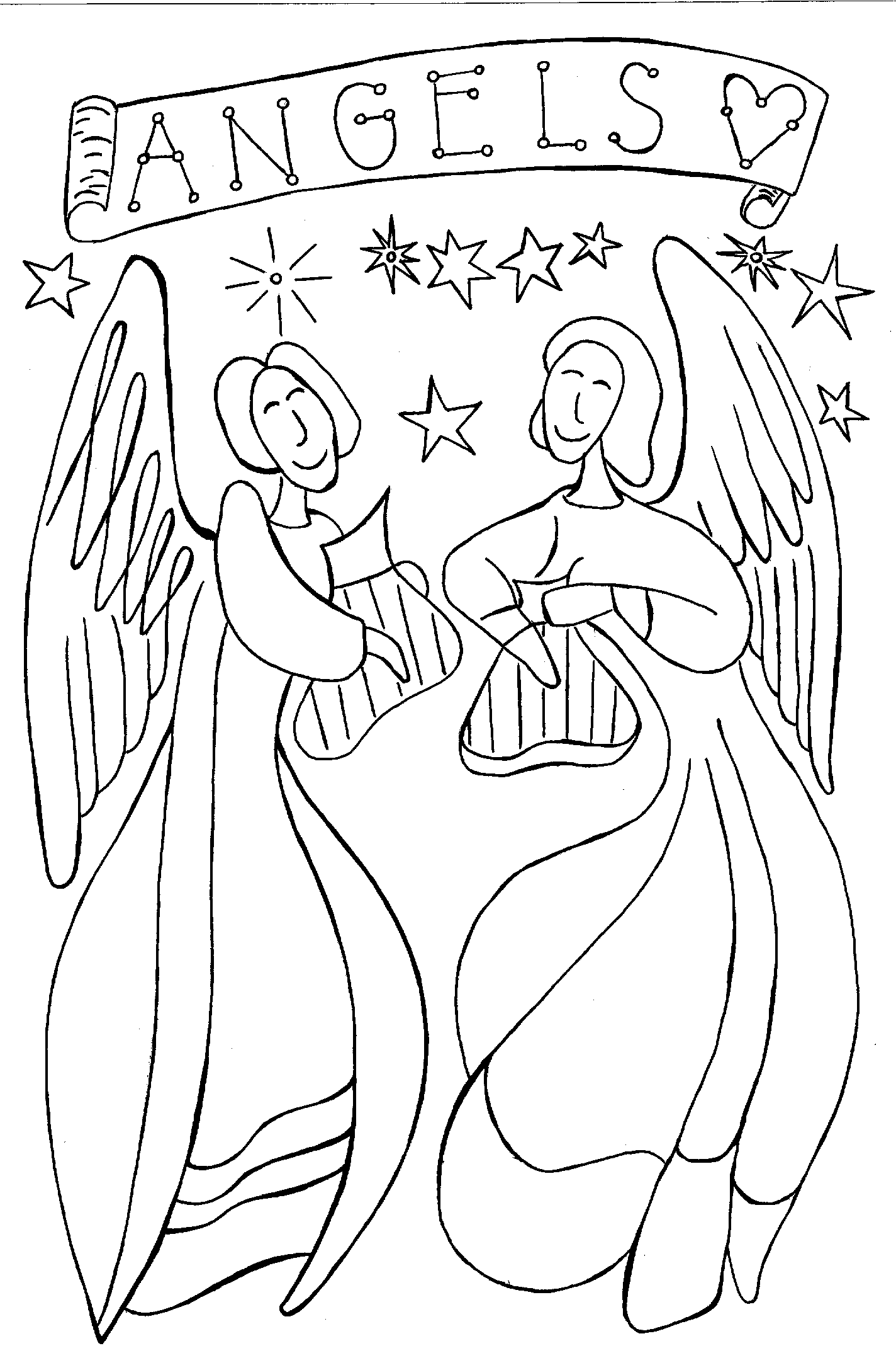 Printable Angel Coloring Pages Coloring Home