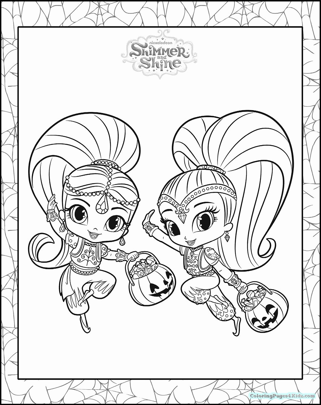 602 Cute Shimmer Coloring Page with Animal character