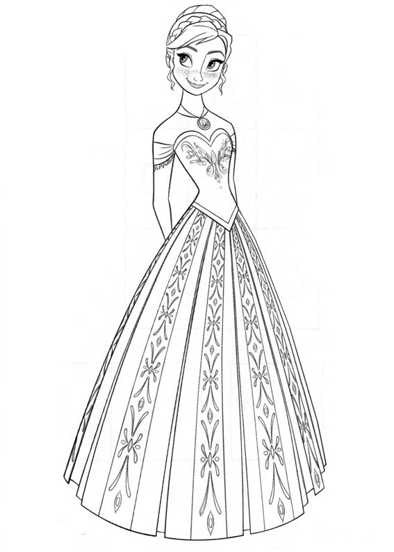 Princess Anna Coloring Page - Free Printable Coloring Pages ...