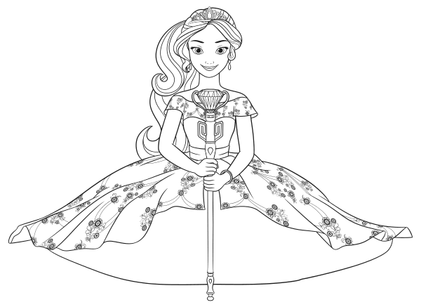 Elena Of Avalor Coloring Pages - Coloring Home