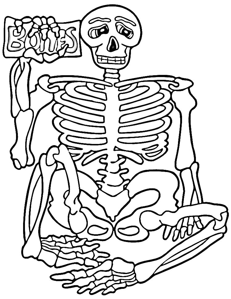 Skeletons Coloring Pages Coloring Home
