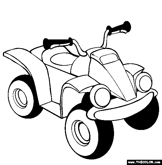 ATV Coloring Page | Free ATV Online Coloring | Coloring pages, Online  coloring, Boy coloring