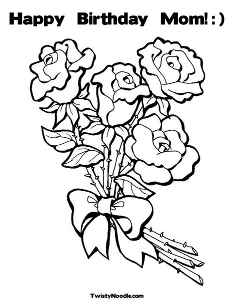 Happy Birthday Mom Coloring Pages - GetColoringPages.com