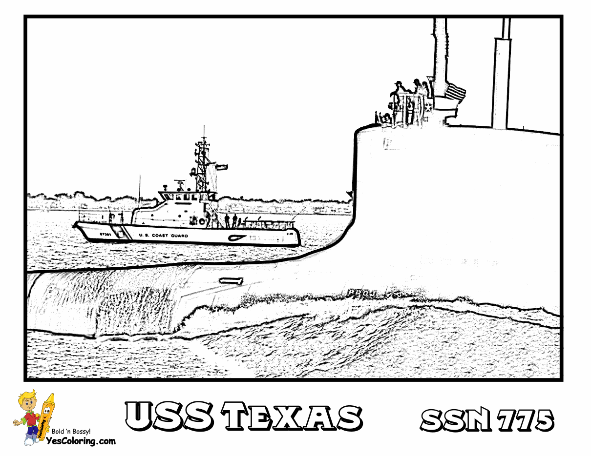 Big Boss Coloring Pages to Print Submarine | Submarine | Free ...
