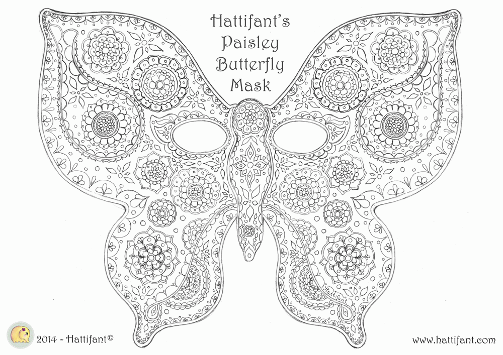 7 Best Images Of Butterfly Mask Printable Coloring Pages - Coloring