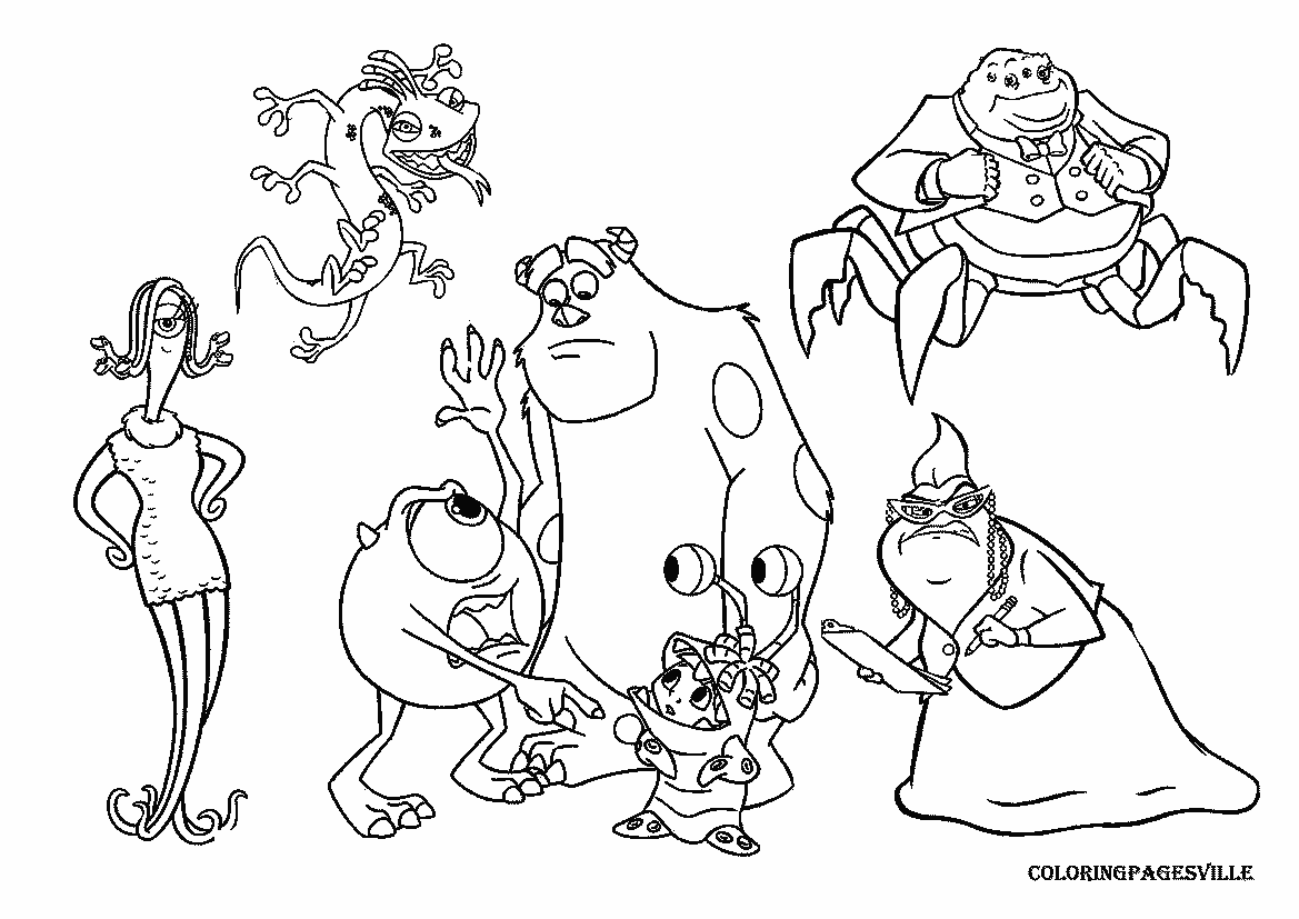 Monster Inc Coloring Pages (19 Pictures) - Colorine.net | 8730
