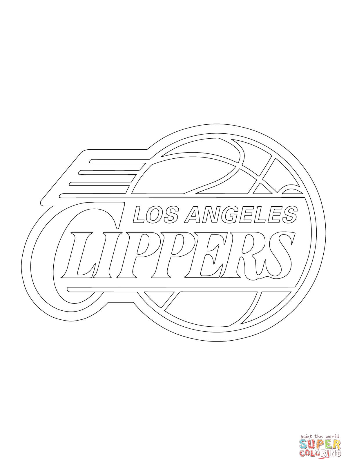 Los Angeles Clippers Logo coloring page | Free Printable Coloring ...