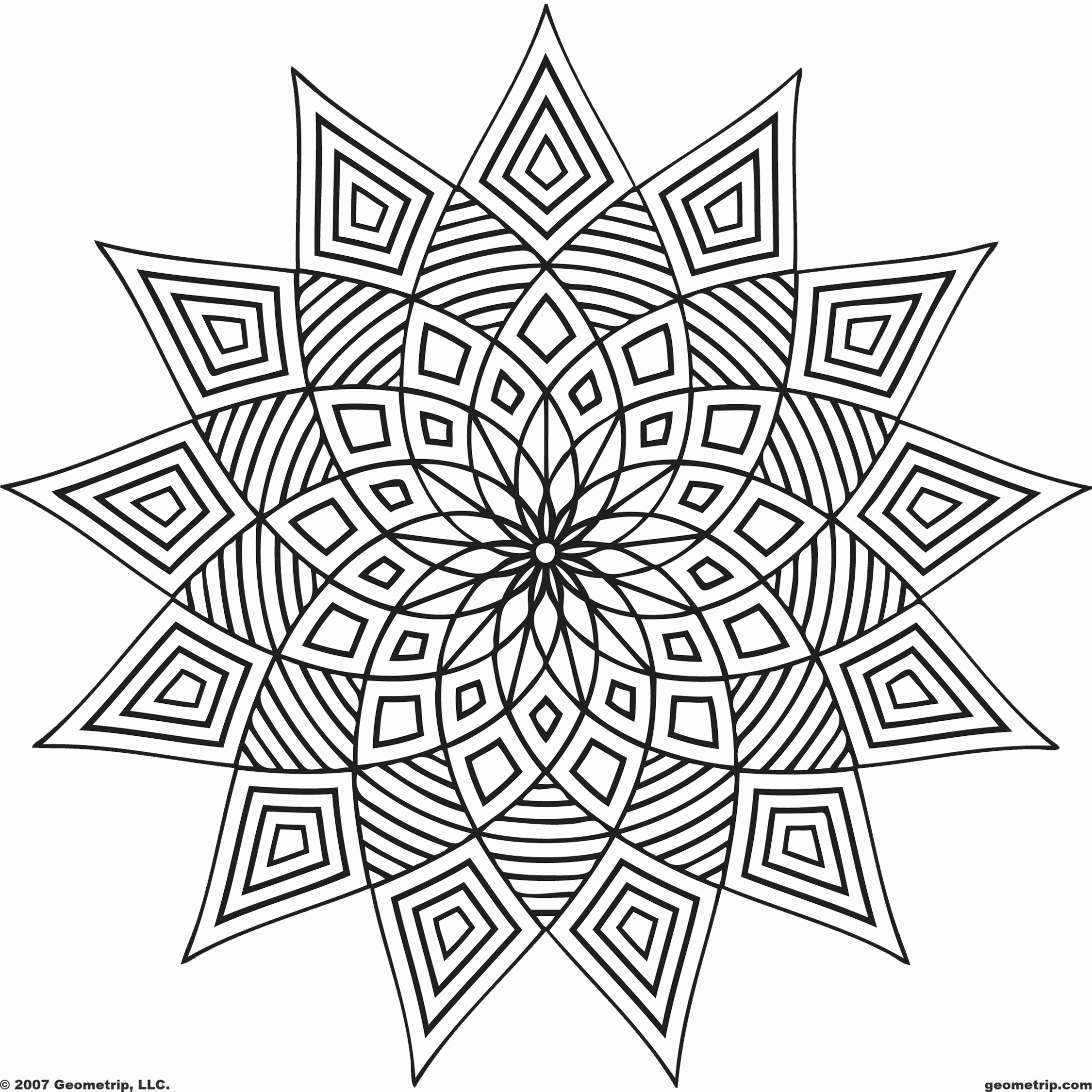 geometric coloring pages pdf | Only Coloring Pages