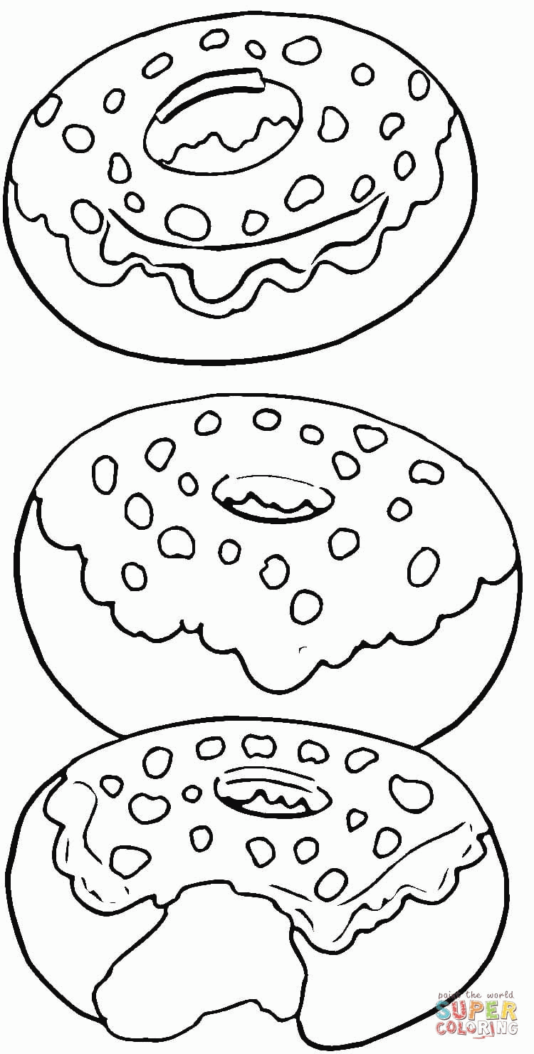 Tasty Donuts coloring page | Free Printable Coloring Pages