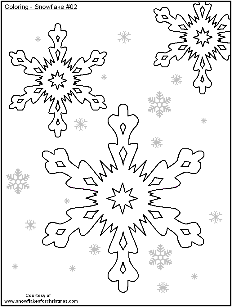 Simple Snowflake Coloring Pages - Coloring Home