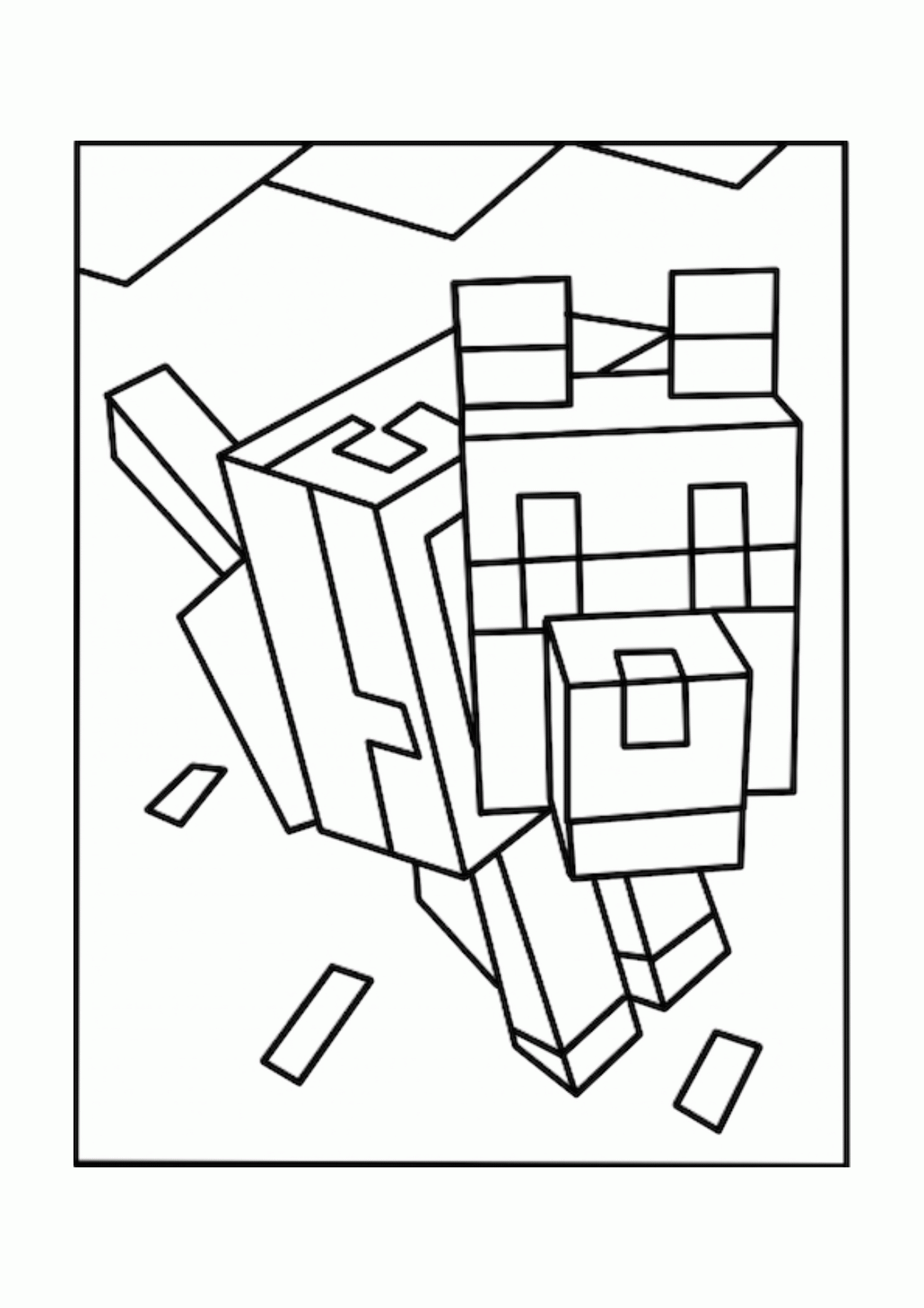 Minecraft Coloring Pages Animals   Coloring Home
