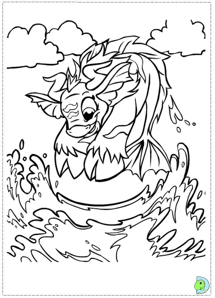 Neopets Maraqua coloring page- DinoKids.org
